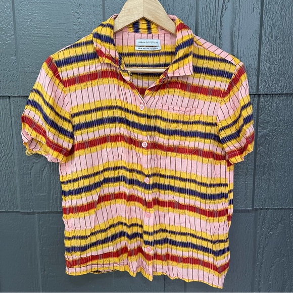 Urban Outfitters Austin Printed Button-Down Shirt - Picture 4 of 9